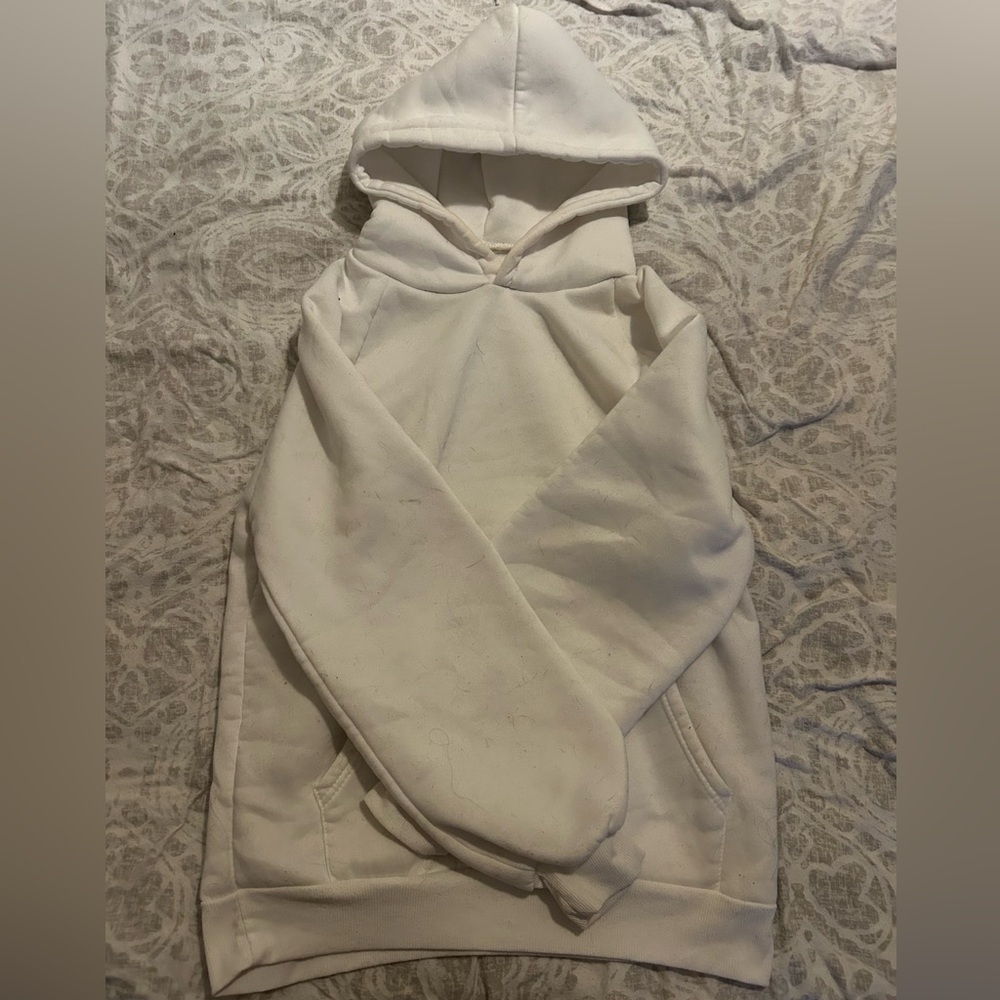 Plain white sweatshirt